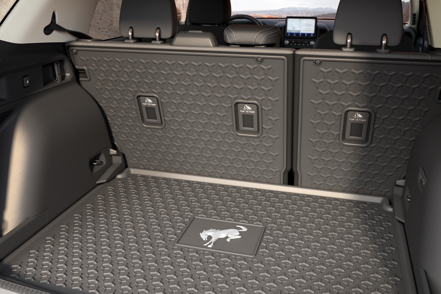 Close up of the rubberized cargo floor in a 2021 Ford Bronco Sport