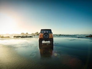 2021 Ford Bronco Back View Beach